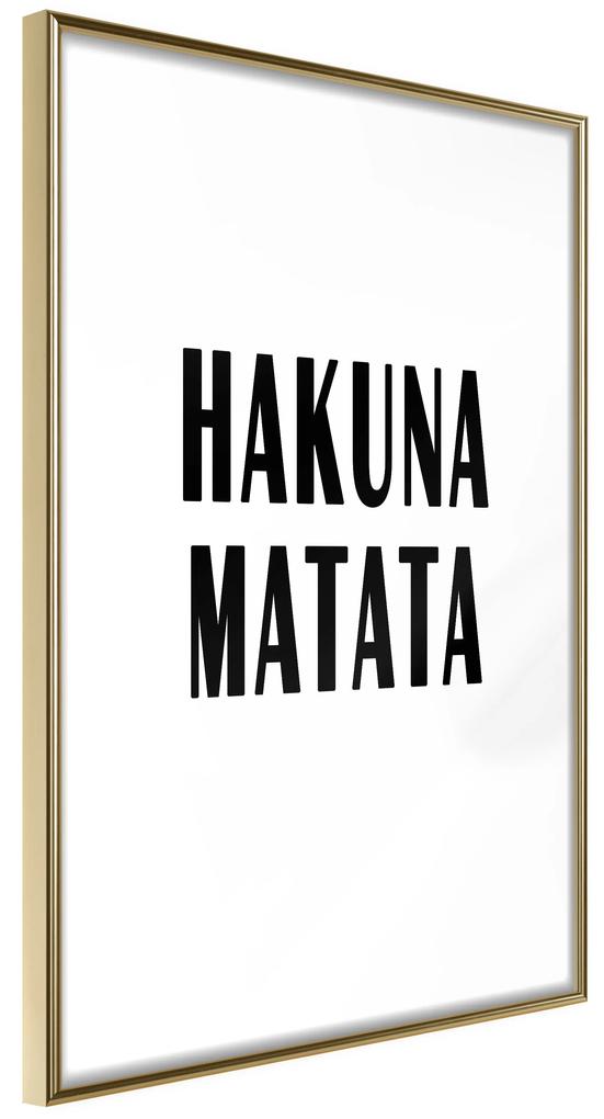 Artgeist Plagát - Hakuna Matata [Poster] Veľkosť: 30x45, Verzia: Čierny rám s passe-partout