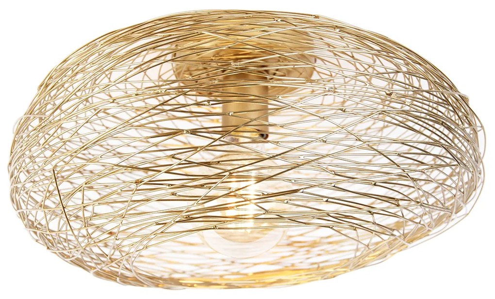 Inteligentné stropné svietidlo zlaté oválne vrátane Wifi G95 - Sarella