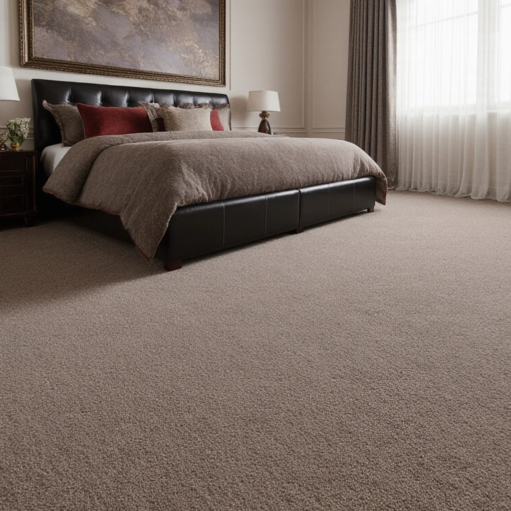 AKCIA: 160x200 cm Kusový koberec Royal Lux 40 - obšitý zo všetkých strán, šíře, hnedá, fusion back, detská izba, AladinWorld Expres