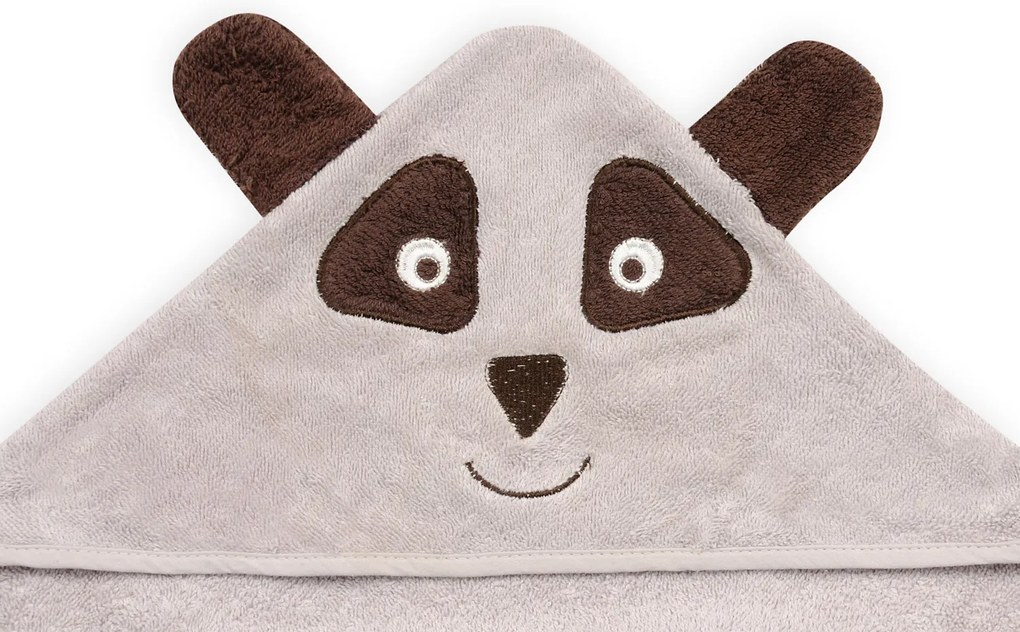 Babymatex Bavlnená osuška pre bábätko s kapucňou Jimmy 80x80cm - Panda