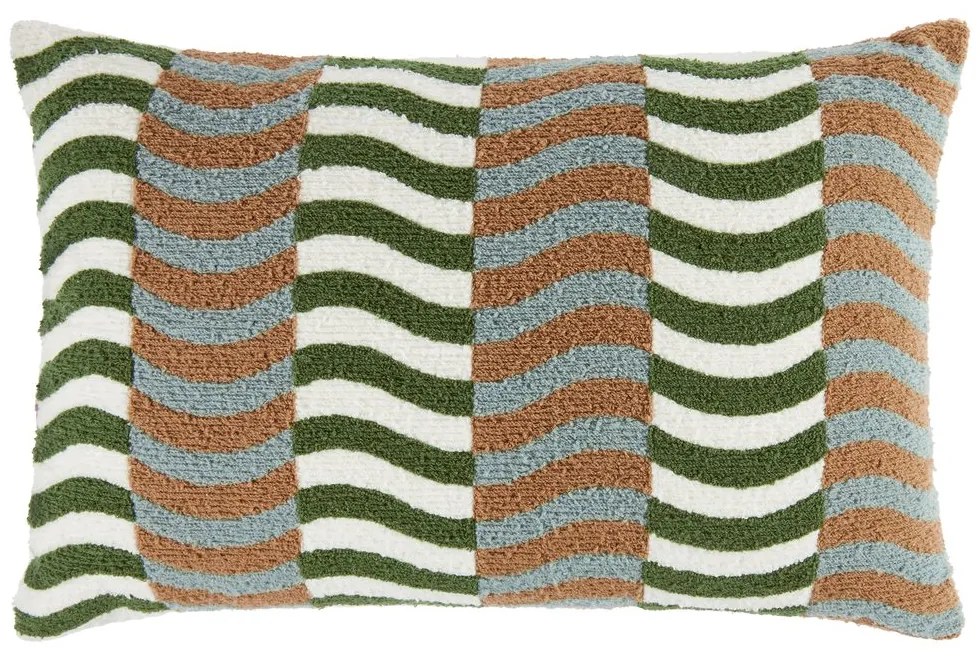 RETRO RHYTHM Vankúš 40 x 60 cm – zelená