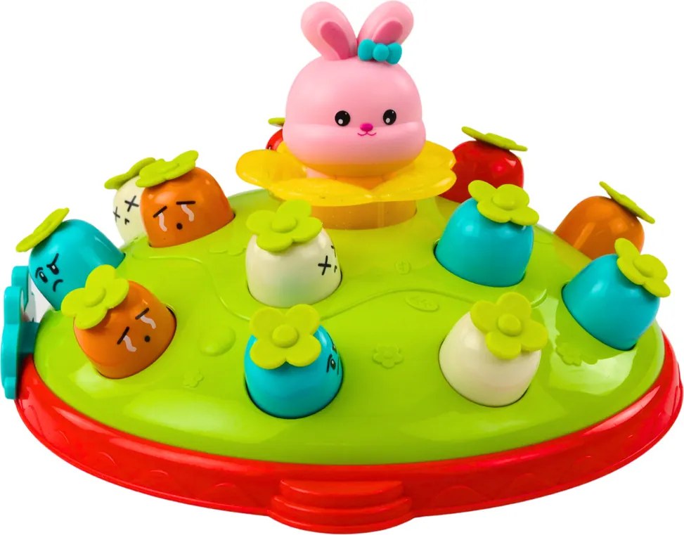 LEAN Toys Hra na obratnosť Hit Carrot Hammer Pop-up Rabbit