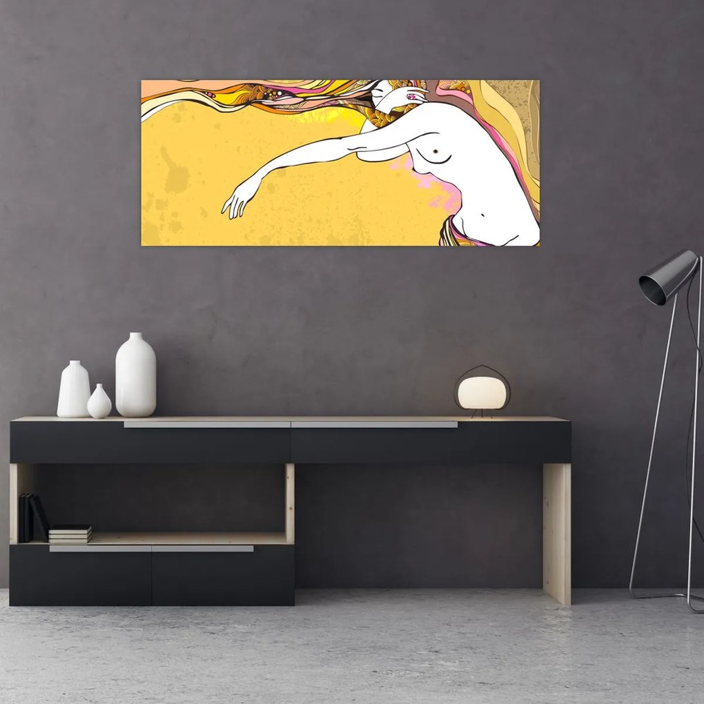 Obraz - Dievča (120x50 cm)