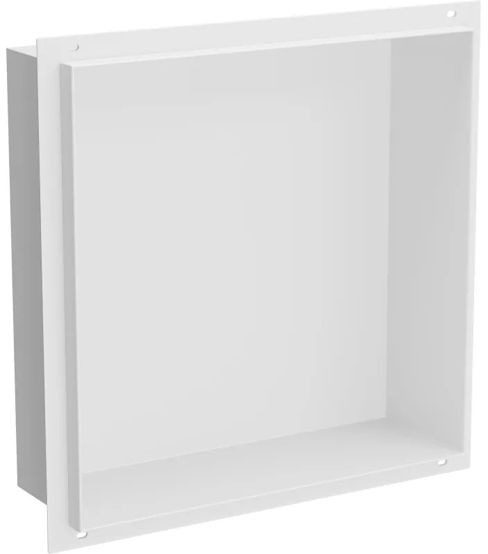Mexen X-Wall-NR, polička na zapustenie pod obklad bez goliera 30 x 30 cm, biela, 1921303010