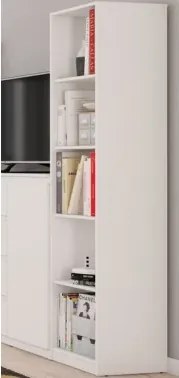 Vysoký regál Carlos, biela, šírka 40 cm%