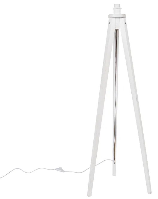 Rustikálna stojaca lampa trojnožka biela - Tripod Classic