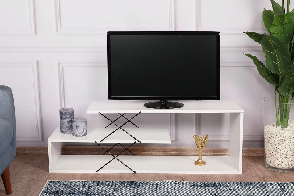 TV stolík/skrinka Ziky (biela). Vlastná spoľahlivá doprava až k Vám domov. 1067105