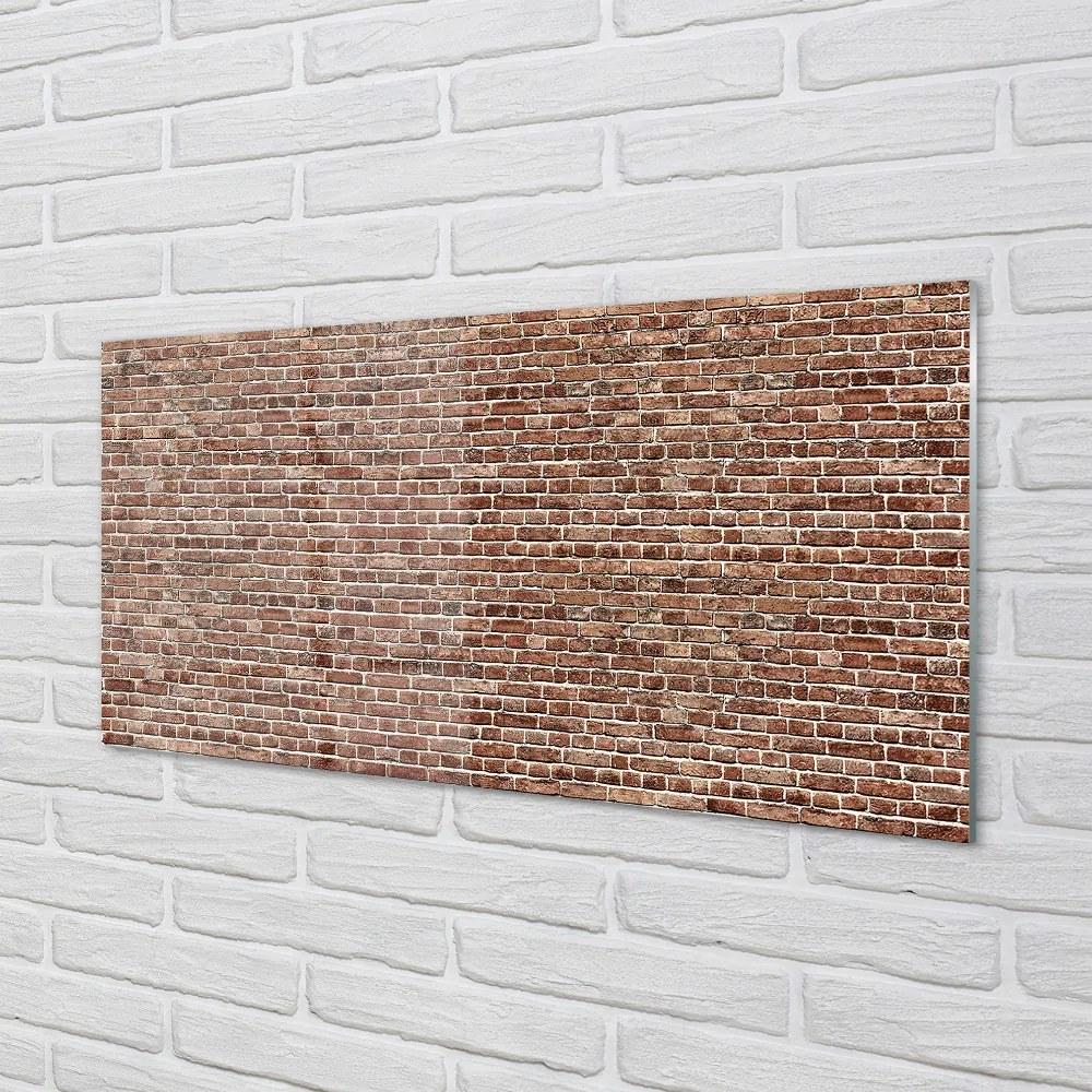 Sklenený obklad do kuchyne Tehlové múry wall 100x50 cm