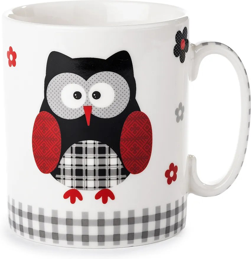 Hrnček Čierna sova 750 ml, porcelán