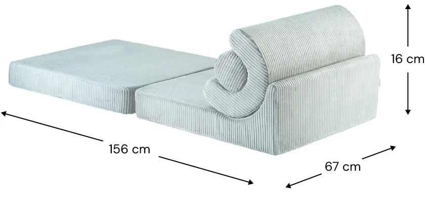 Menčestrové detské kresielko v mentolovej farbe Flipster – Wigiwama