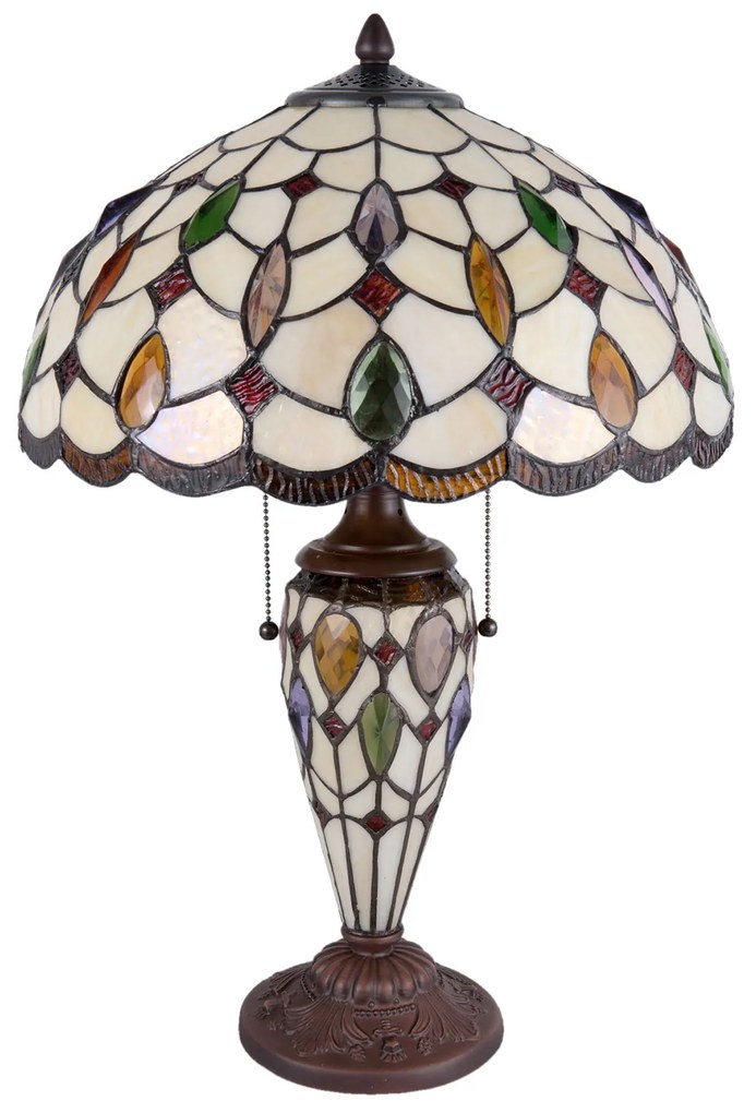 Stolová vitrážová tiffany lampa 60*40