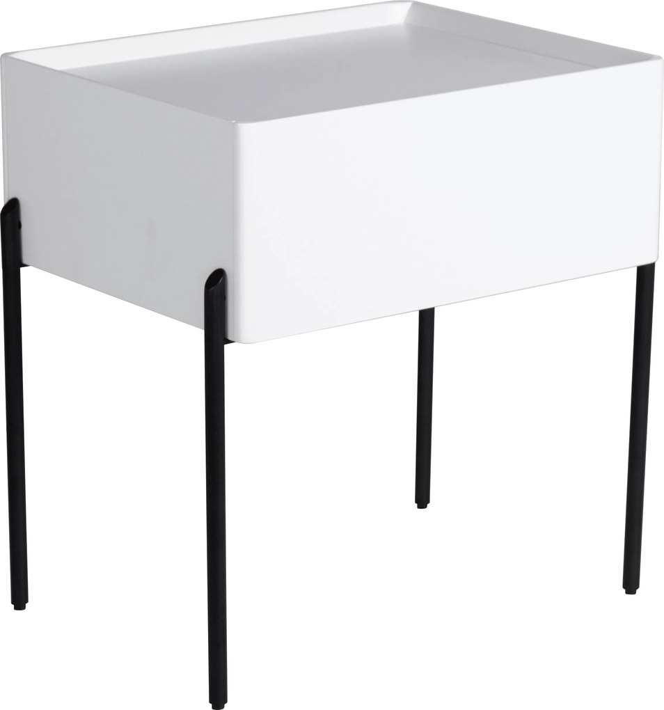 XXXLutz NOČNÝ STOLÍK, biela, 50/55/40 cm Livetastic - Online Only spálne - 000575045703