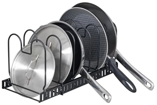 WENKO 53149100 - Držiak na pokrievky a panvice 18x18 cm čierny