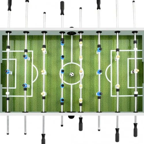 vidaXL Stolný futbal oceľ 60 kg 140x74,5x87,5 cm biely-