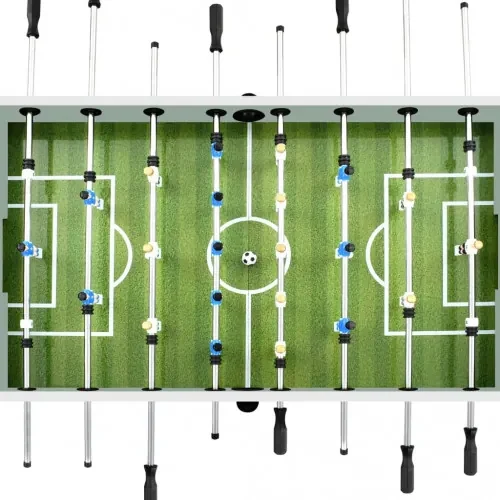 vidaXL Stolný futbal oceľ 60 kg 140x74,5x87,5 cm biely-