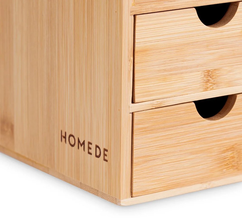 HOMEDE Bambusový organizér KESTO, velikost 20,5x33x15,5cm