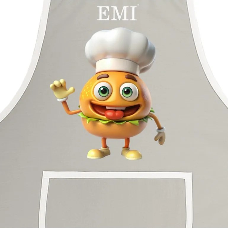 Kuchynská zástera Burger EMI, sivá