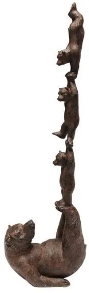 Artistic Bears Balance dekorácia hnedá 51 cm