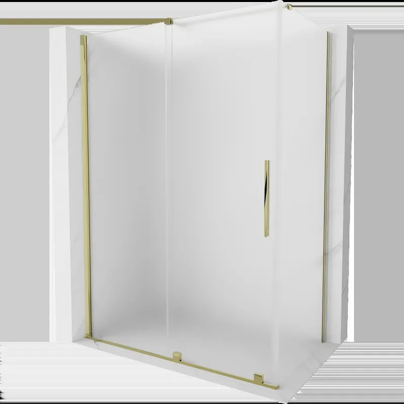 Mexen Velar posuvná sprchová kabína 140 x 75 cm, matná, zlatá - 871-140-075-31-50
