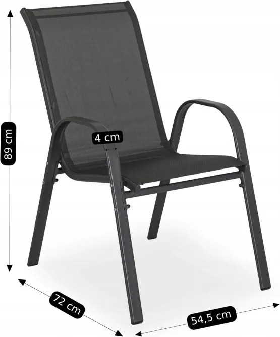 Záhradný nábytok NEBRASKA, čierna