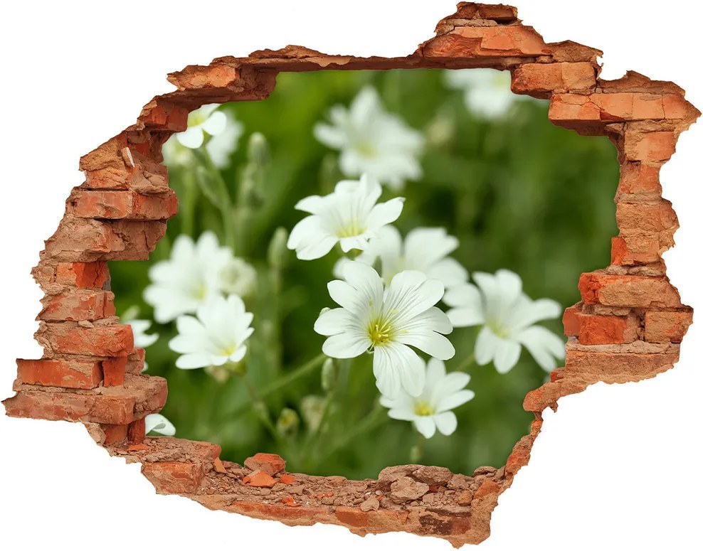 Samolepiaca nálepka na stenu Jarné kvety WallHole-cegla-90x70-112767766