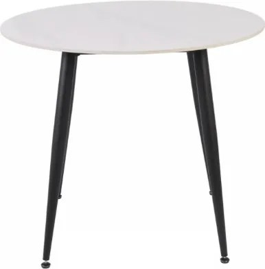 Okrúhly jedálenský stôl Rion 90 cm biely/čierny