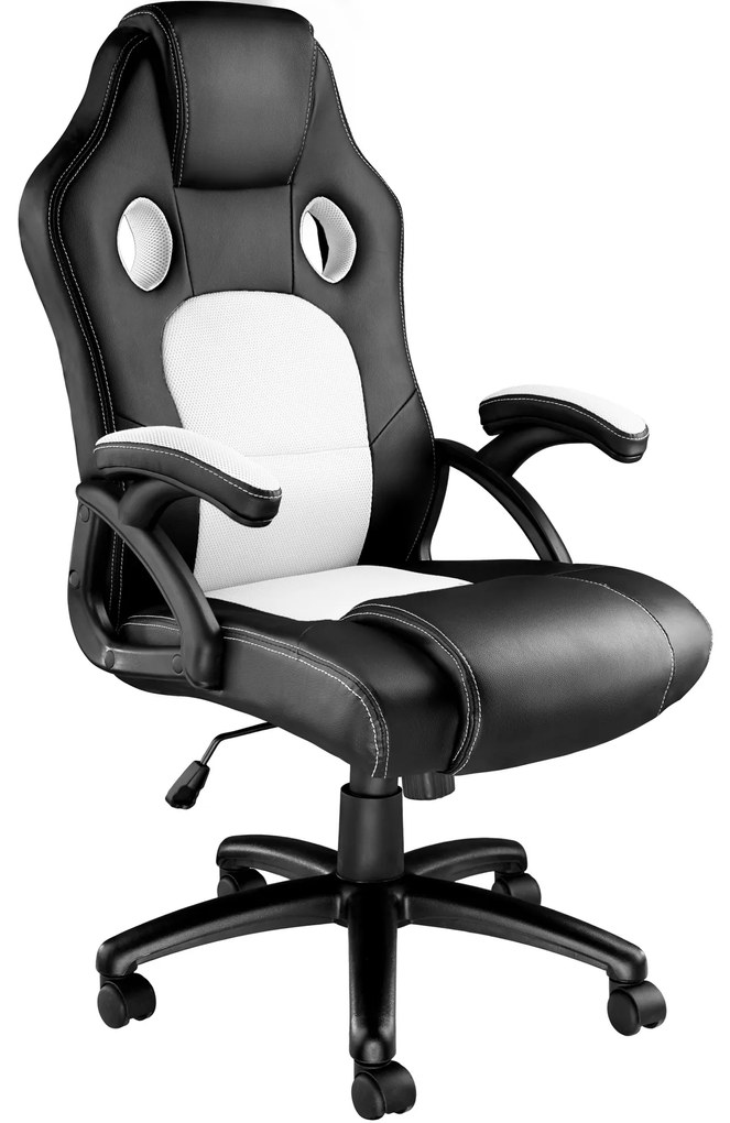 tectake 403472 kancelárska stolička tyson - čierna/biela