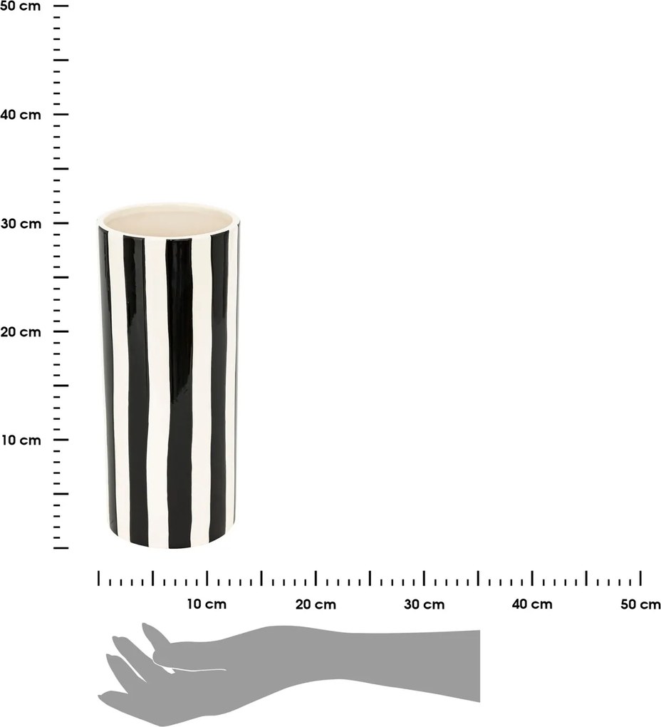 Keramická váza Eden Black 13x30 cm