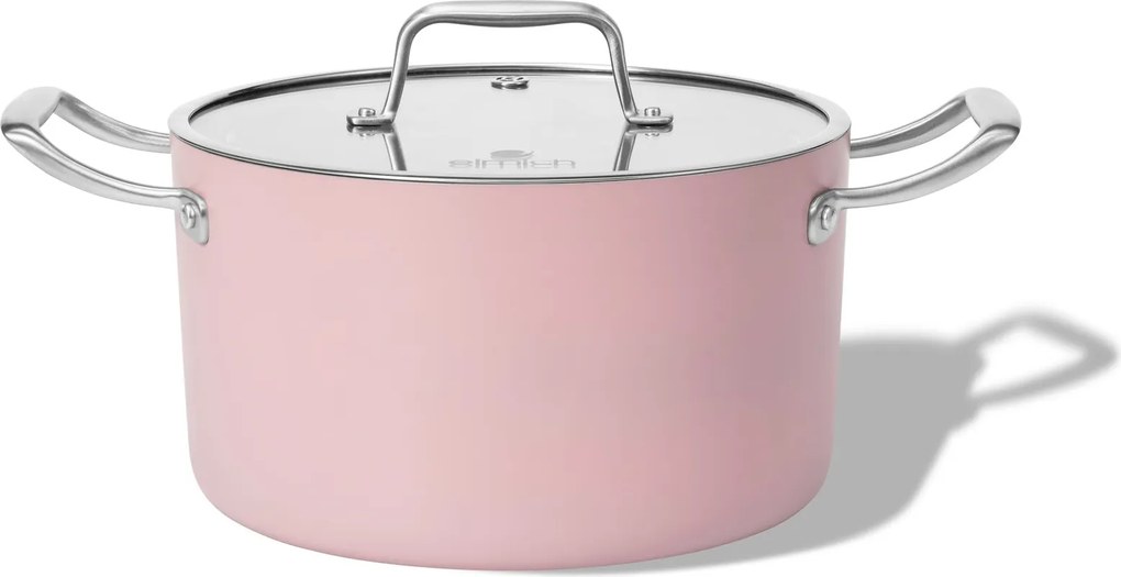 Elmich Nepriľnavý keramický hrniec Vital Ø 20 cm (2.5L) - ružová (OUTLET)