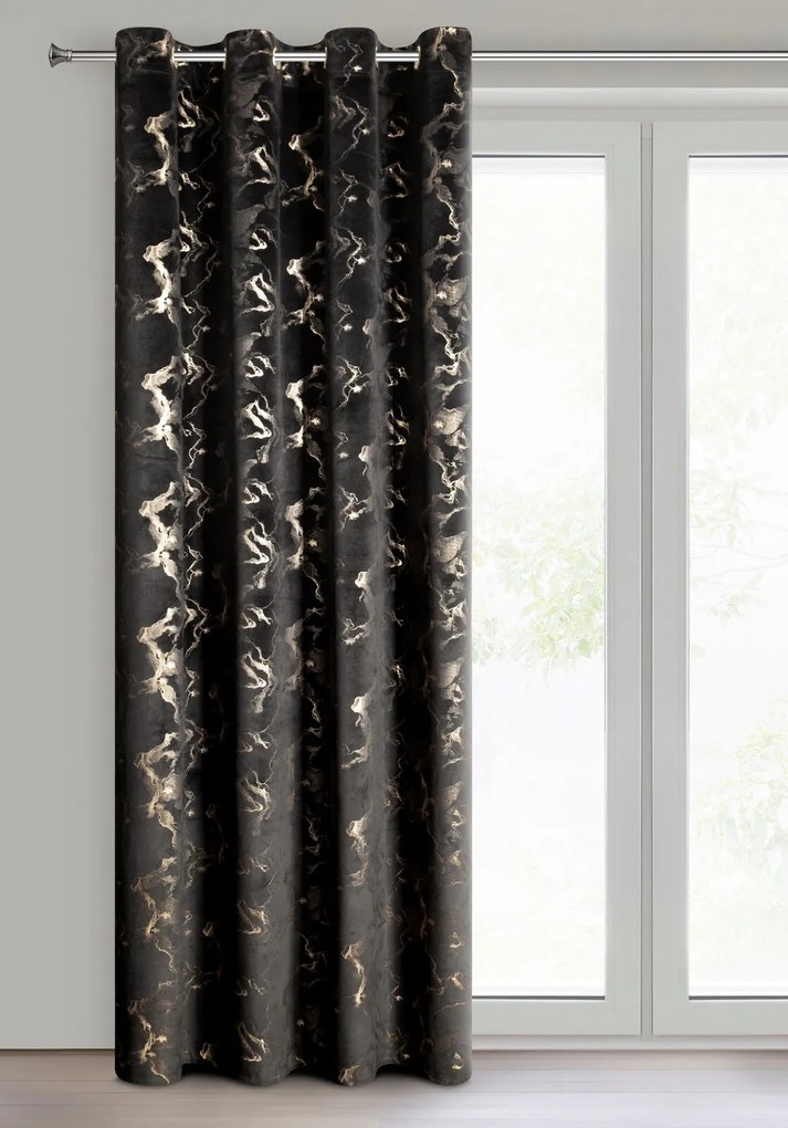 ZATEMŇOVACÍ ZÁVES NA KRÚŽKOCH RAJA 140X250 CM VZOROVANÁ