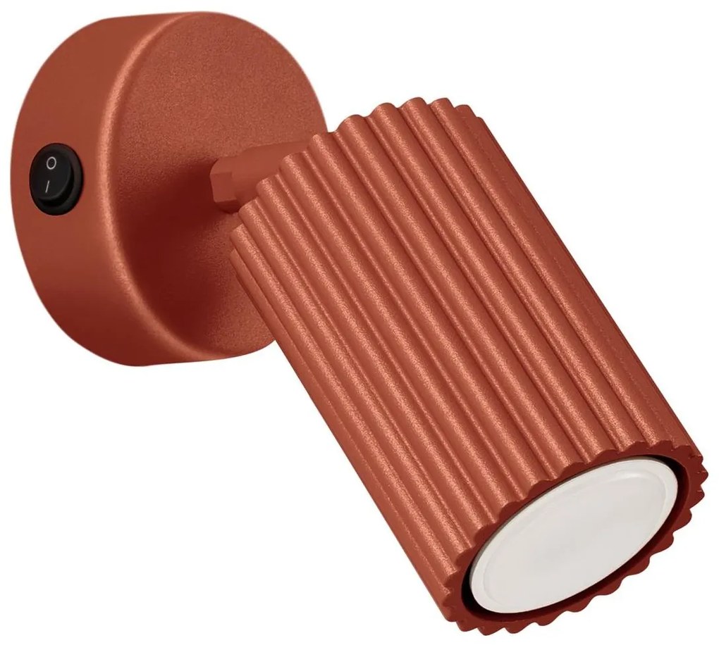 Sollux SL.1636 - Nástenné bodové svietidlo KARBON 1xGU10/10W/230V červená