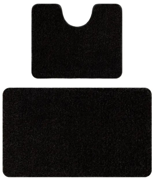 Sada kúpeľňových koberčekov SANTA čierna