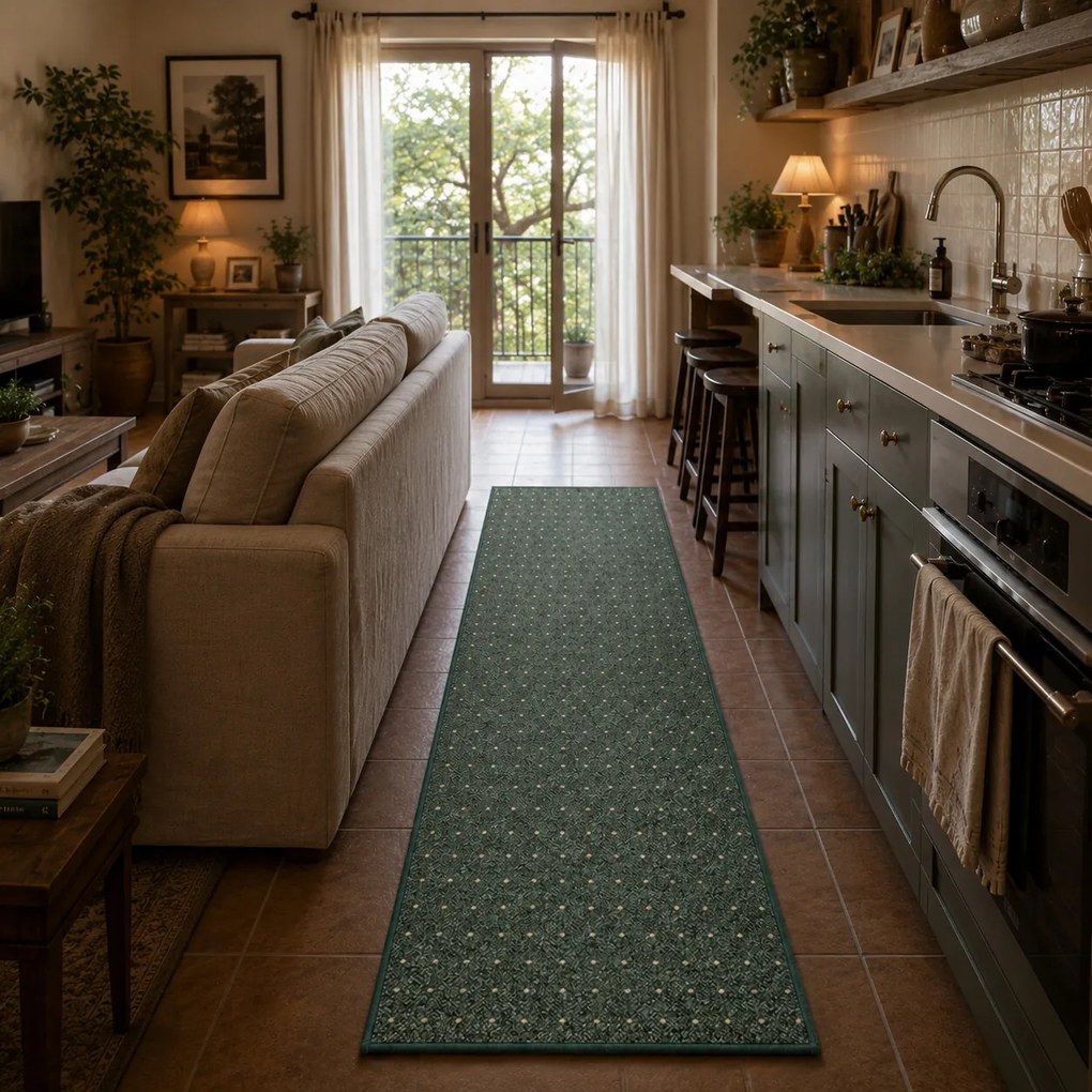 Condor Carpets, Behúň na mieru Udinese zelený, šíre 60 cm, zelená, chodba / predsieň