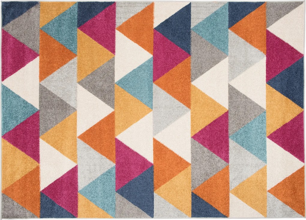 TA Koberec C944I BIELA/ORANŽOVÁ AZÚROVÁ Rozmer: 120x170 cm