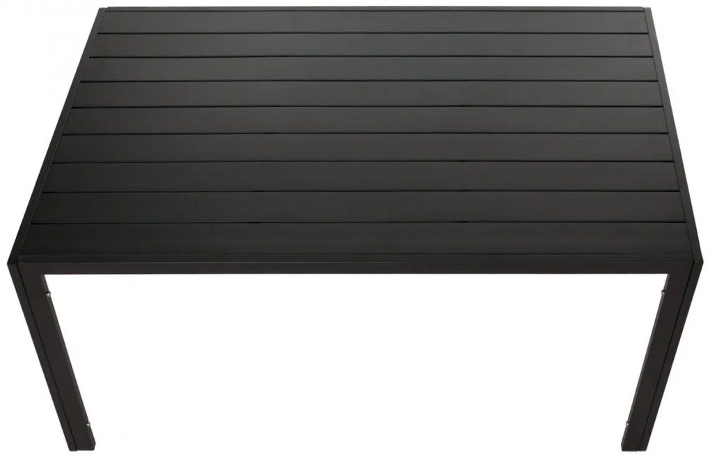 Záhradný stôl HWC-N40, hliník, 140x80cm - antracit