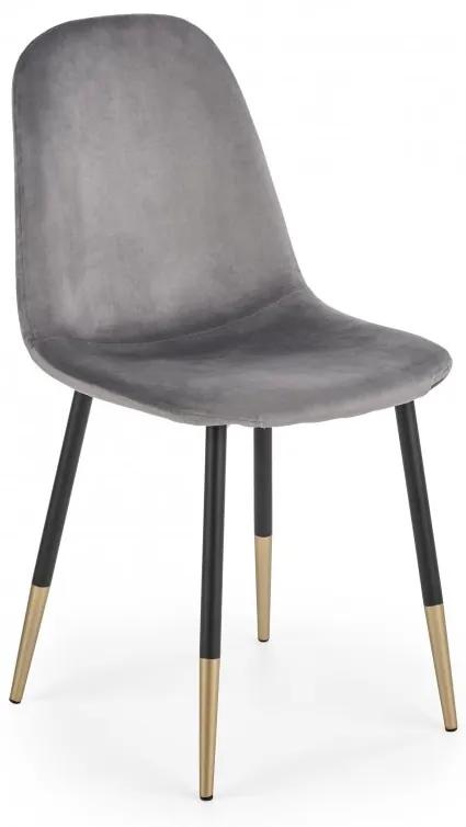 Jedálenská stolička ATLANTA –⁠ kov/látka, sivá