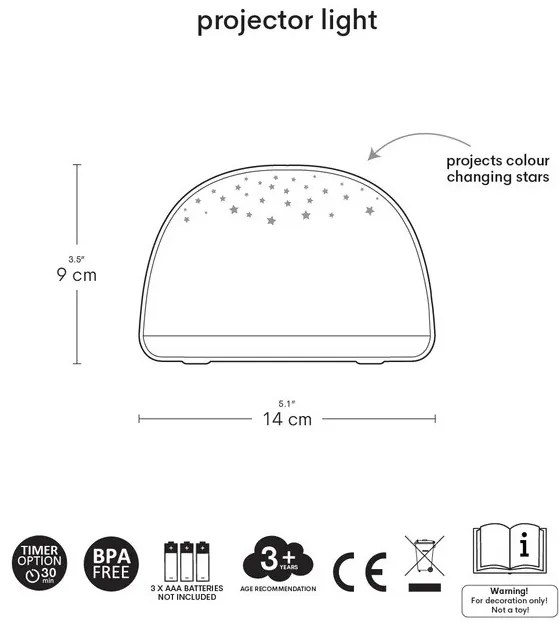 A Little Lovely Company - lampa s projektorom - dinosaury