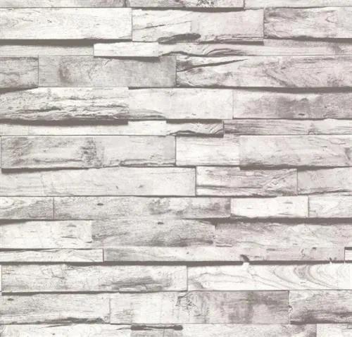Vliesové tapety na stenu Collection 02472-40, rozmer 10,05 m x 0,53 m, drevený obklad sivý, P+S International