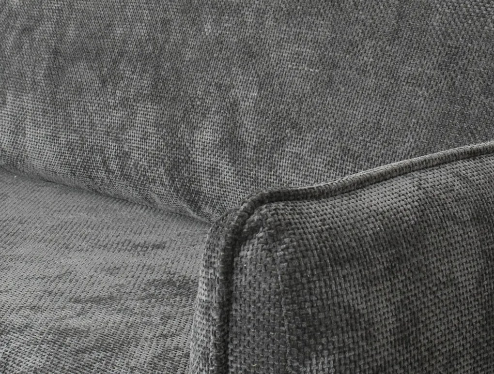 Rohová sedačka Salma, grafitová tkanina, univerzálna pravá/ľavá