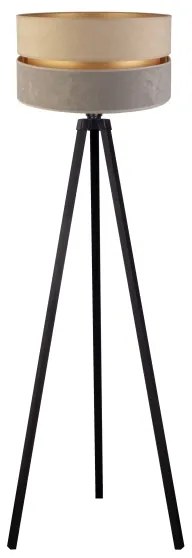 Duolla - Stojacia lampa DUO 1xE27/60W/230V pr. 44 cm béžová/šedá/wenge