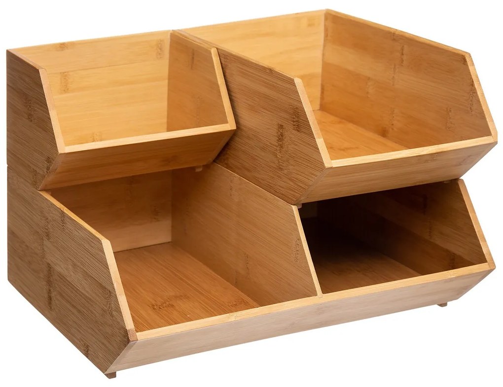 Drevený kuchynský organizér Bam, 15,5x17,5x12,5 cm
