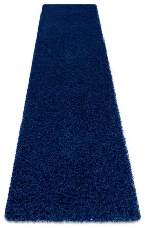 Behúň SOFFI shaggy 5cm tmavo modrá - do kuchyne, predsiene, chodby, haly Veľkosť: 80x200cm
