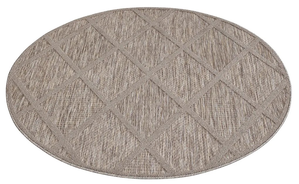 Dekorstudio Okrúhly terasový koberec SANTORINI - 457 hnedý Priemer koberca: 200cm