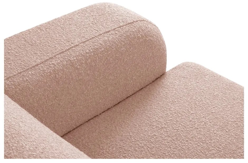 Ružová pohovka z textílie bouclé 235 cm Molino – Micadoni Home