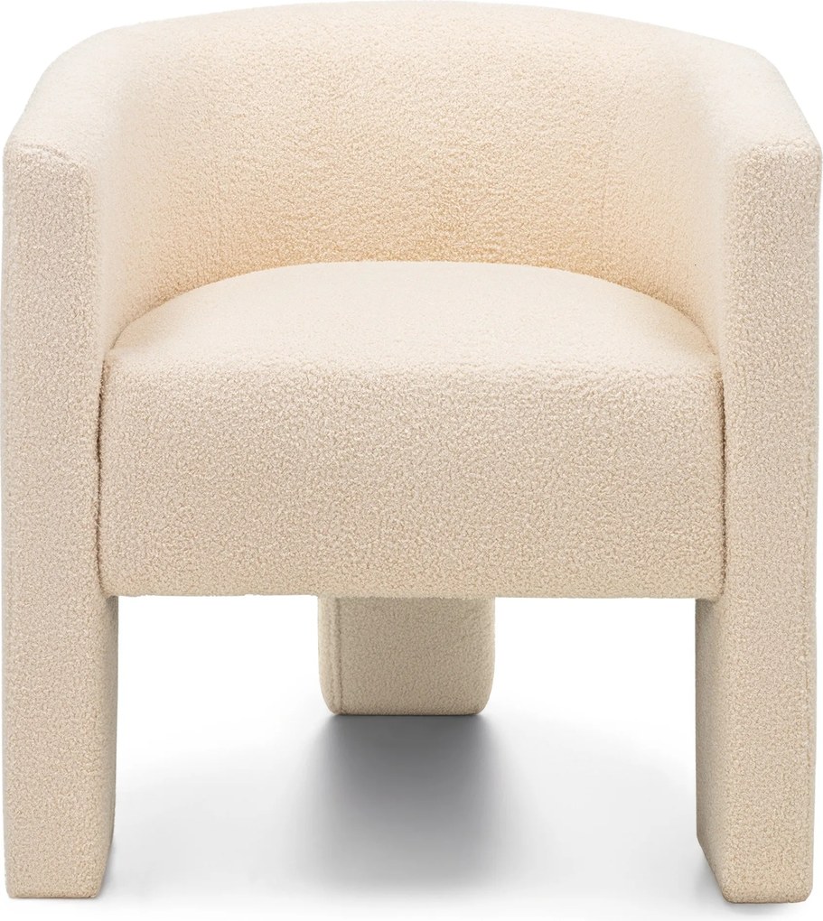 Designové křeslo Lorraine bouclé béžové