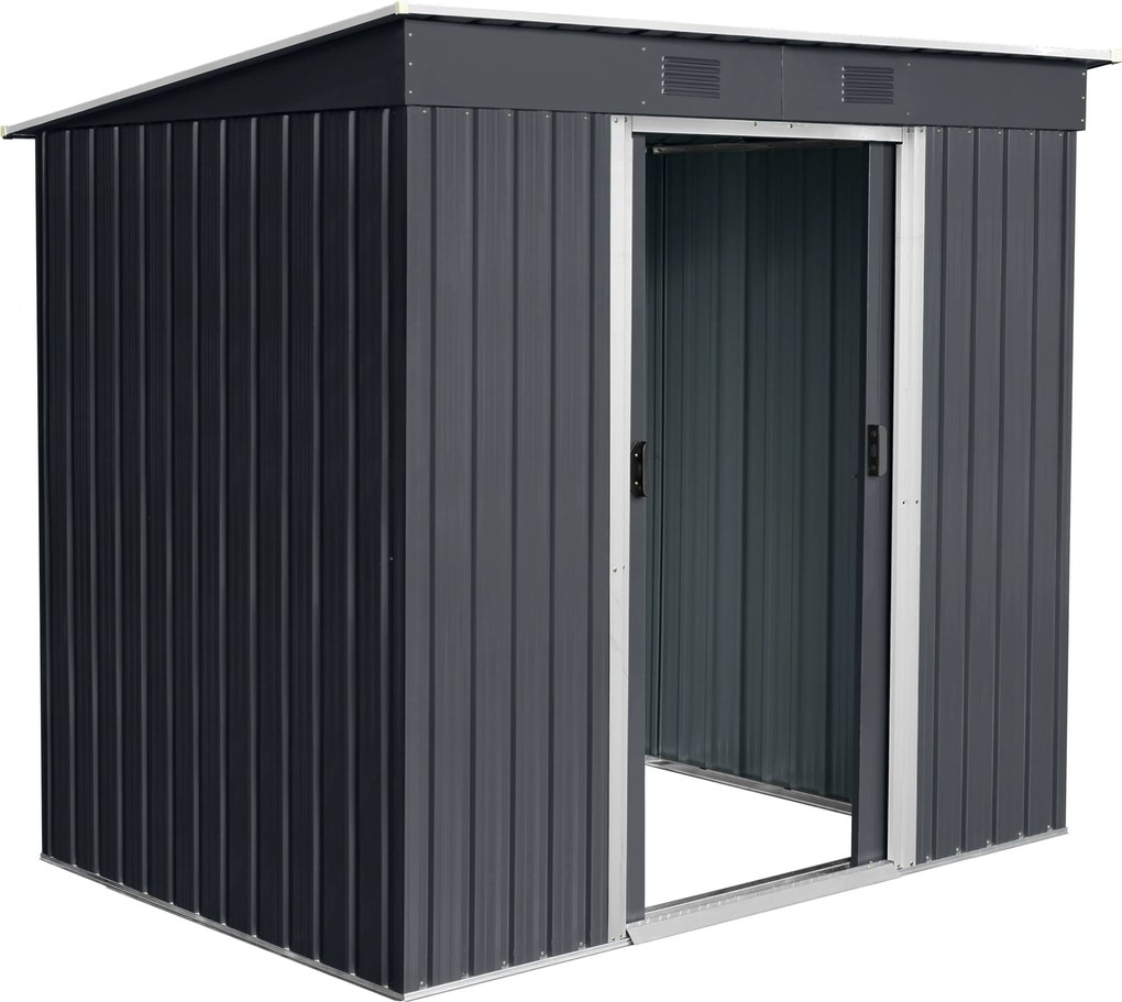 Záhradný domček BestBerg ZD-67AW / 4,3 m² / 197 × 217 × 202 cm / antracit/biela