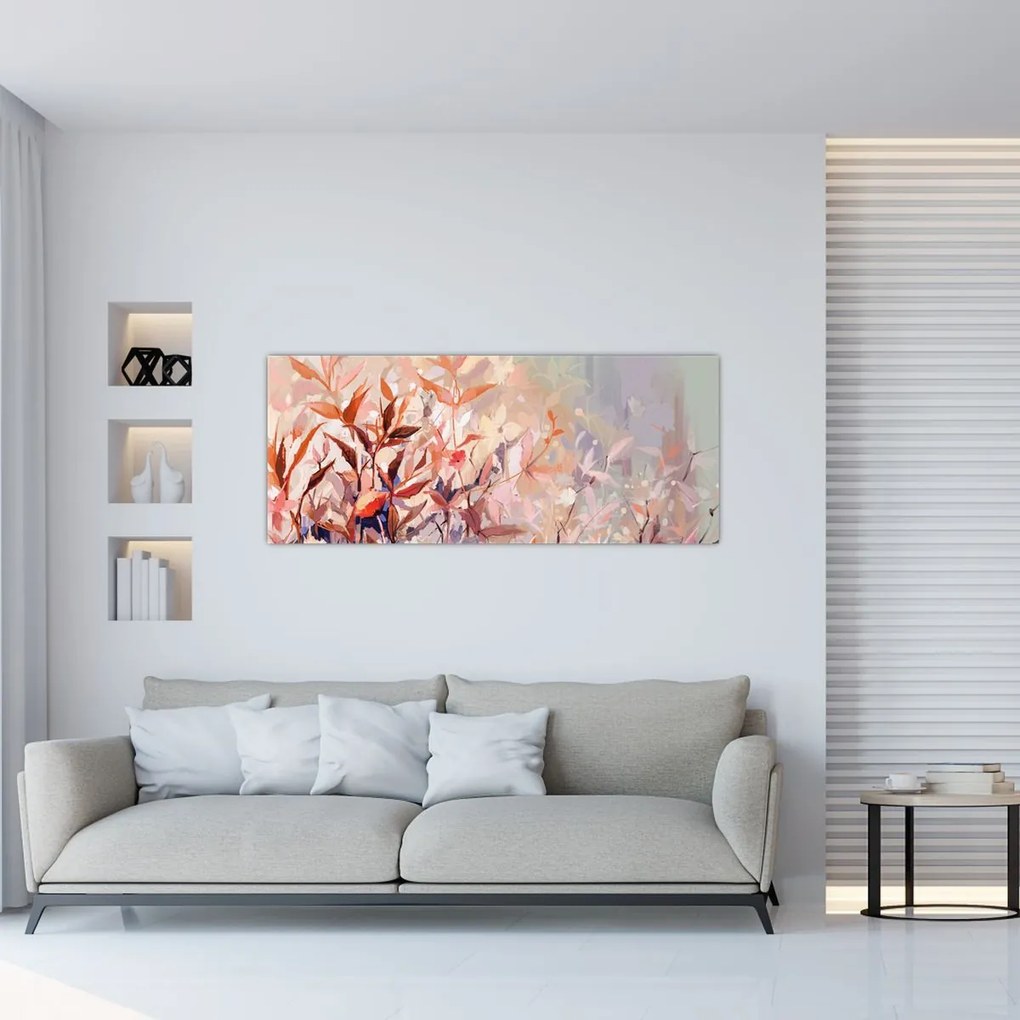 Obraz - Maľba pastelová jeseň (120x50 cm)