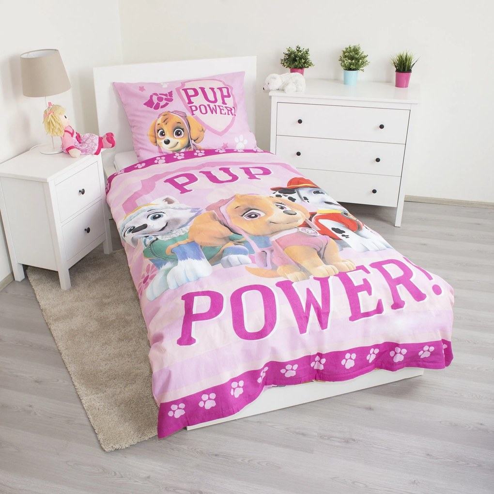 Jerry Fabrics Bavlnené obliečky 140x200 + 70x90 cm - Labková patrola "PP122"