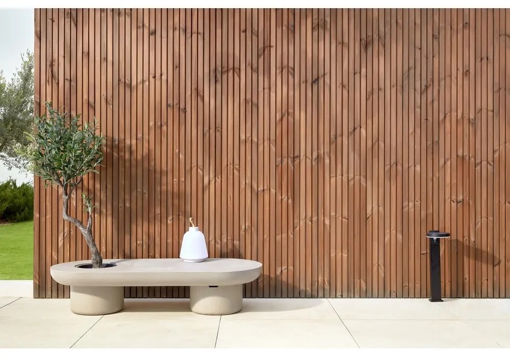 Záhradný betónový konferenčný stolík Kave Home Taimi, 140 x 60 cm