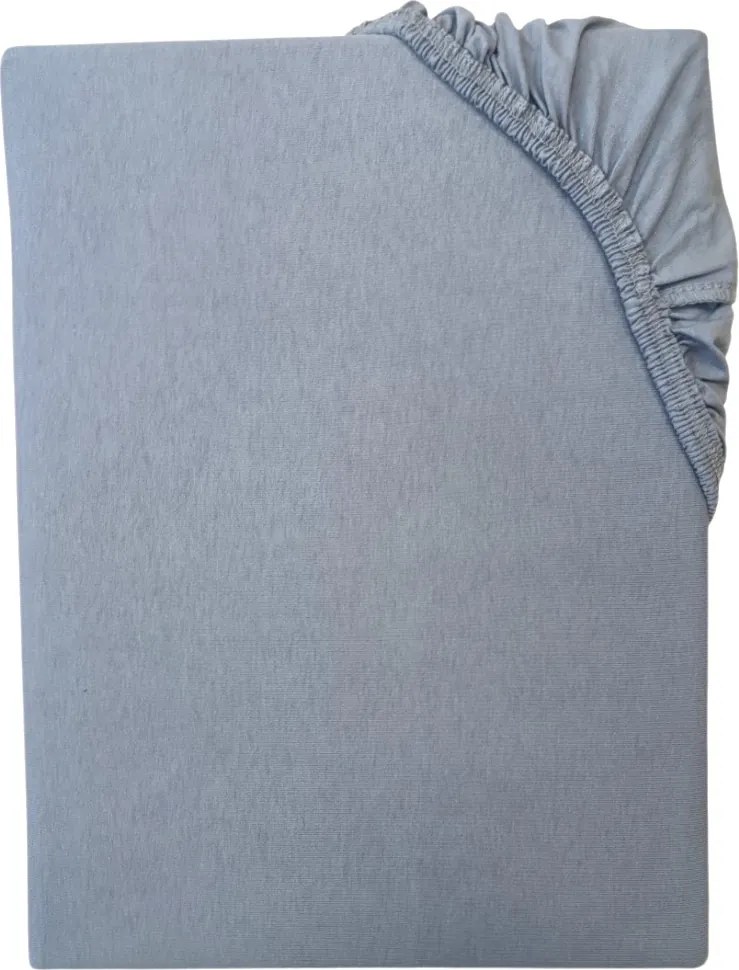 Posteľná plachta jersey sivá - 90x200cm